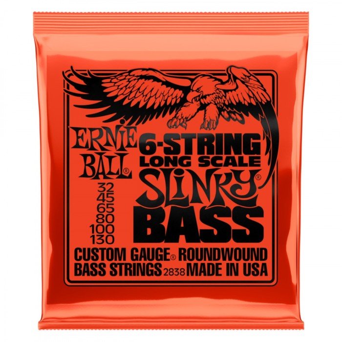 Струны для бас-гитары ERNIE BALL 2838 Nickel Bass LS Slinky 6 (32-45-65-80-100-130)