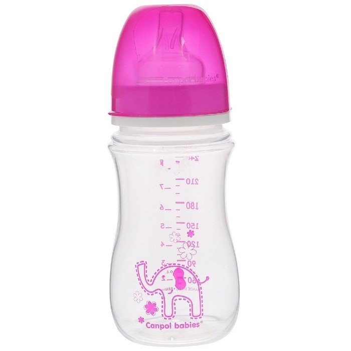 Бутылочка для кормления PP EasyStart антиколиковая, широкое горло, 240 мл, от 3 мес., цвет МИКС