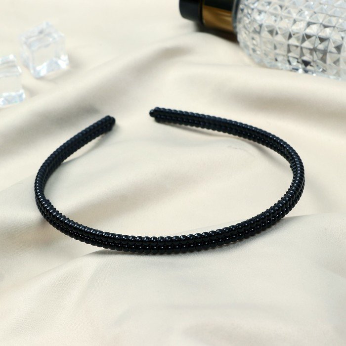Ободок для волос "Дивина" дорожки, 0,6 см, чёрный