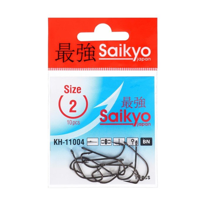 Крючки Saikyo KH-11004 Crystal BN № 2, 10  шт