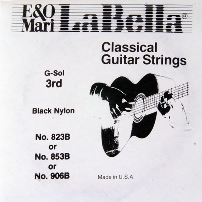 Отдельная струна La Bella 823B  гитарная №3 черный нейлон La Bella