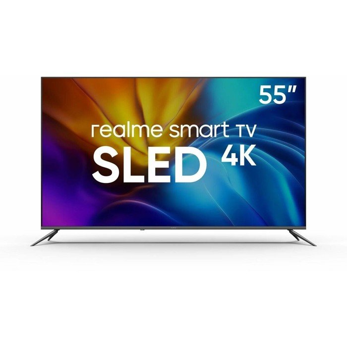 Телевизор REALME RMV2001, 55", 3840x2160, DVB-T2/C/C2/S/S2, HDMI 3, USB 2, Smart TV, черный