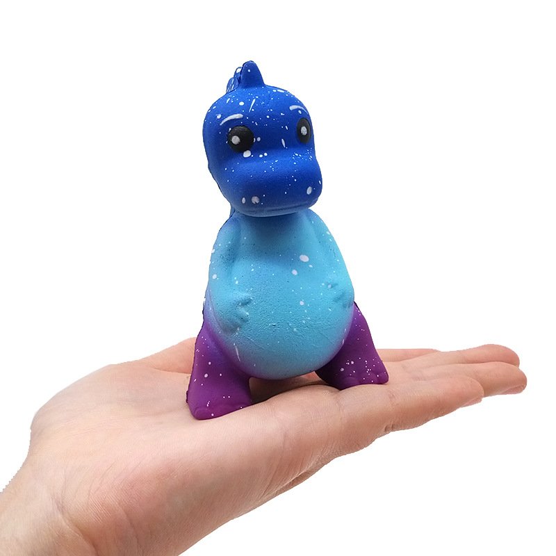 Мялка-сквиши динозавр синий звездный