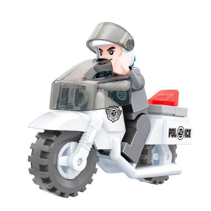 Конструктор «Полицейский мотоцикл», 26 деталей, в пакете