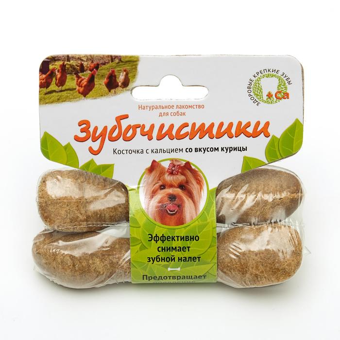 Зубочистики "Деревенские лакомства" для собак мелких пород, со вкусом курицы, 2x18 г