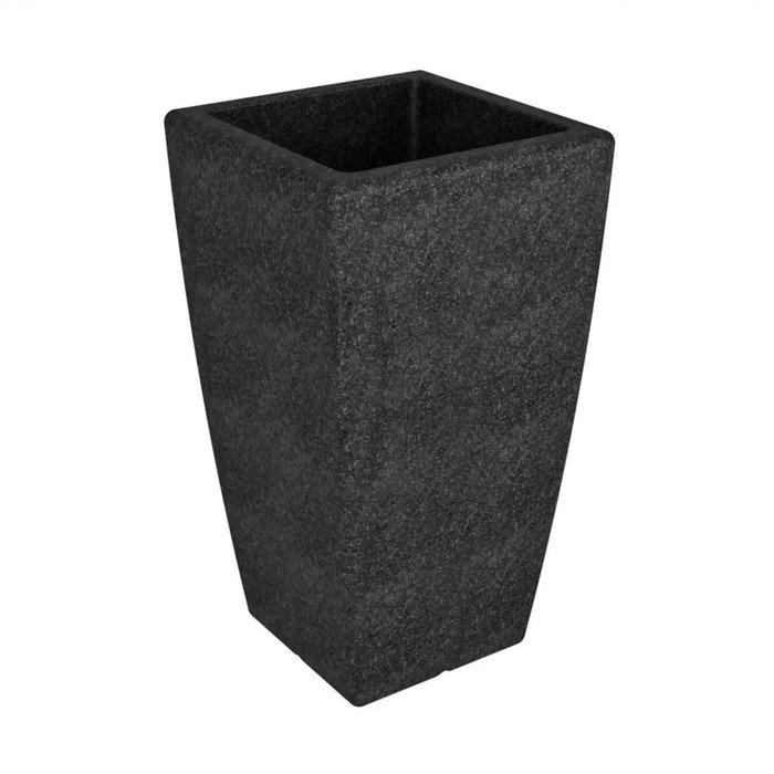 Кашпо Flox, 50 × 50 × 90 см, объём 57 л, цвет чёрный гранит