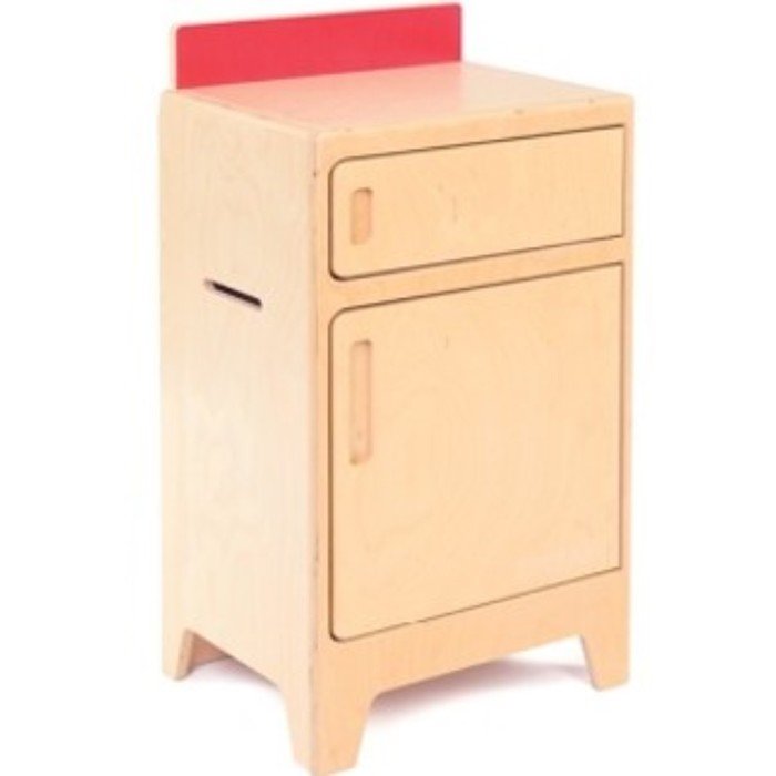 Игровой холодильник, 400×350×840 мм, цвет бежевый / красный