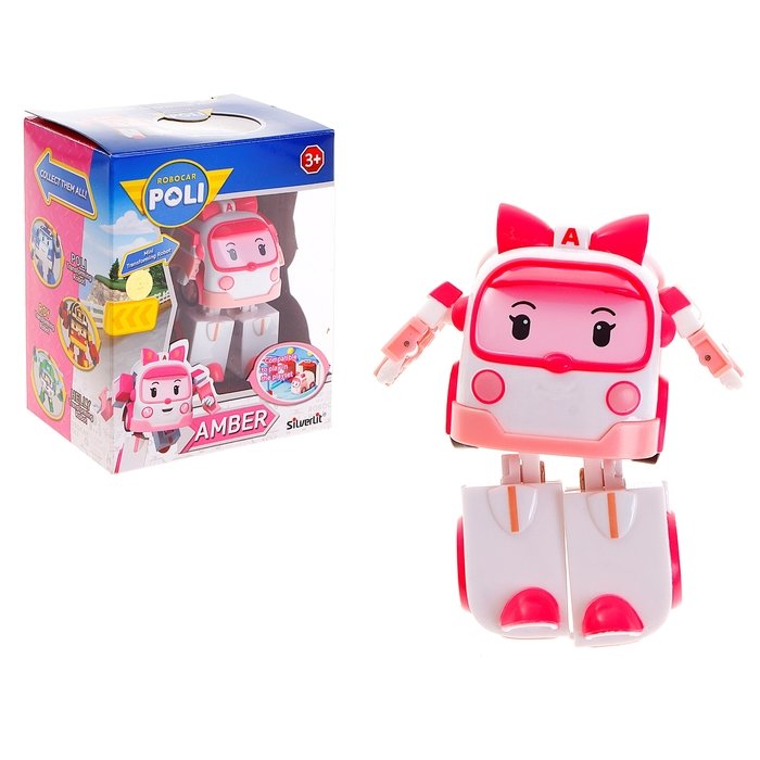 Robocar Poli трансформер Эмбер (7,5см) 83047. Трансформер Poli Эмбер (83047). Игрушка Эмбер трансформер Робокар. Игрушка Эмбер трансформер Poli.