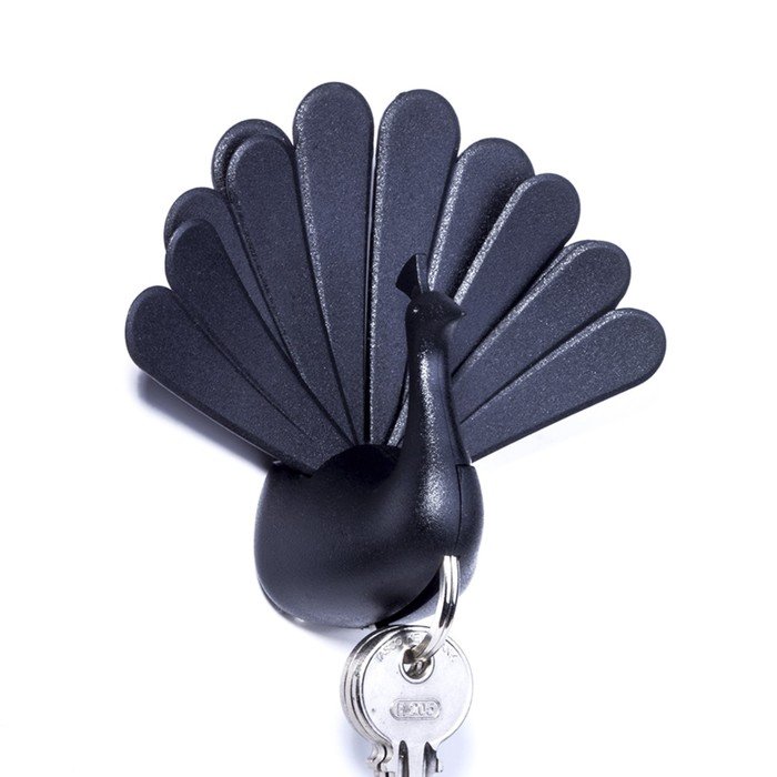 Ключница Qualy Peacock, цвет чёрный