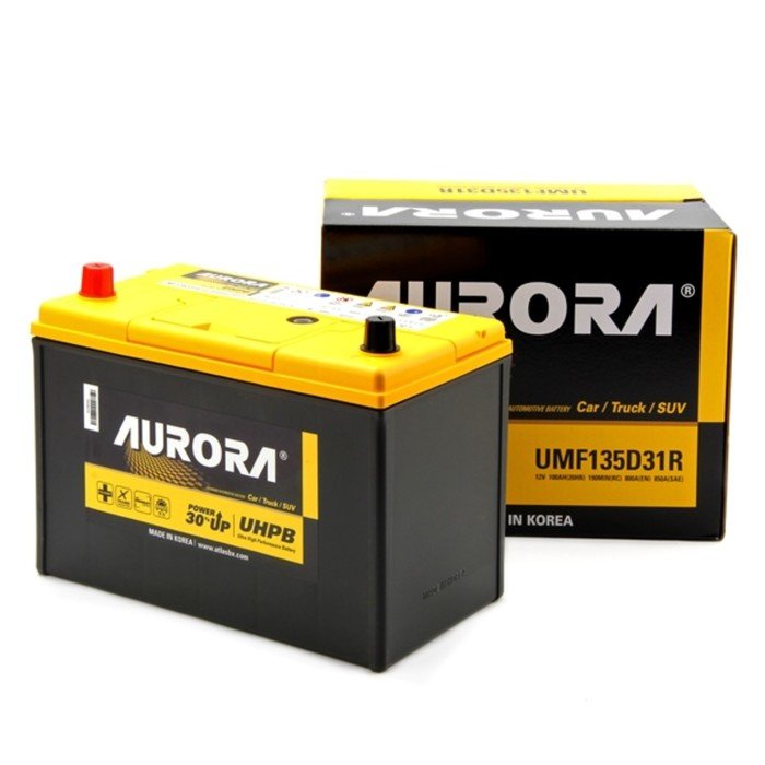 Аккумулятор AURORA JIS ULTRA UMF-135D31R, 100 Ah, 850 A, 302x172x220, прямая полярность