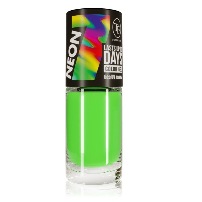 Лак для ногтей TF Color Gel Lasts Up To 7 Days Neon, тон 317 Electric Lime, 8 мл