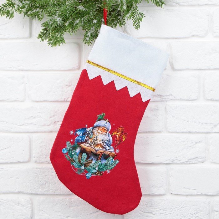 Мешок - носок для подарков «Дед Мороз»