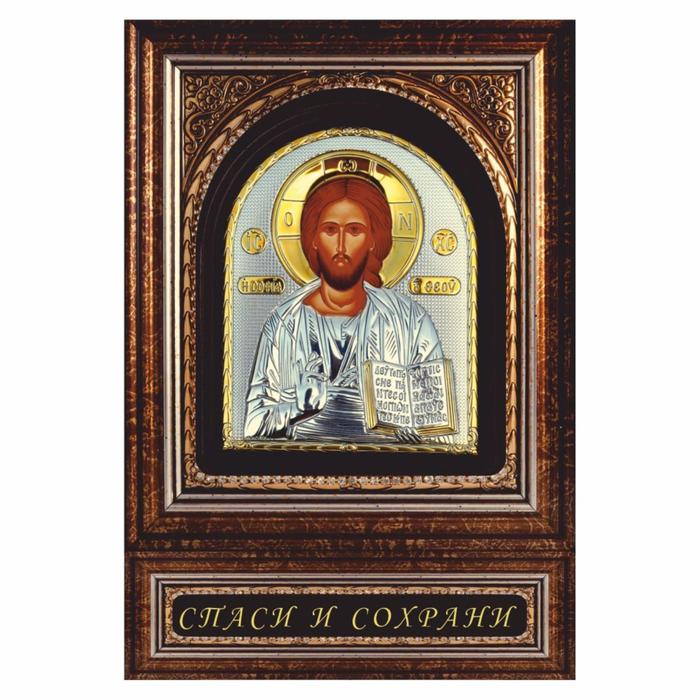Наклейка полимерная "Икона Иисус Христос", 6,5 х 5 см