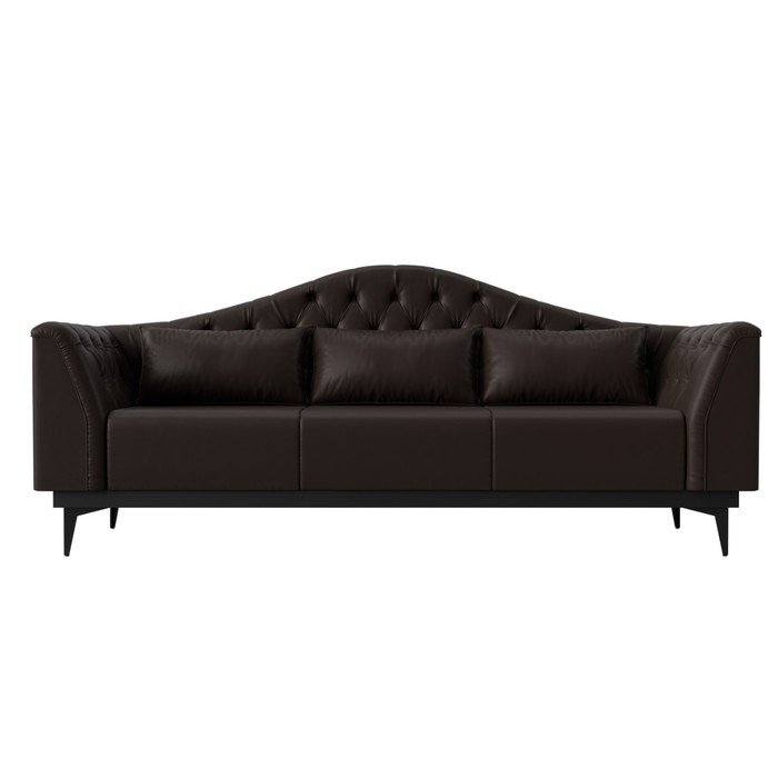 Прямой диван «Флорида», экокожа, цвет коричневый