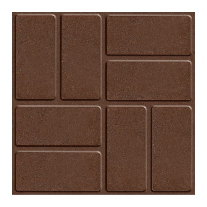 Плитка ППК тротуарная, 25 × 25 × 2 см, коричневая, «Универсальная»