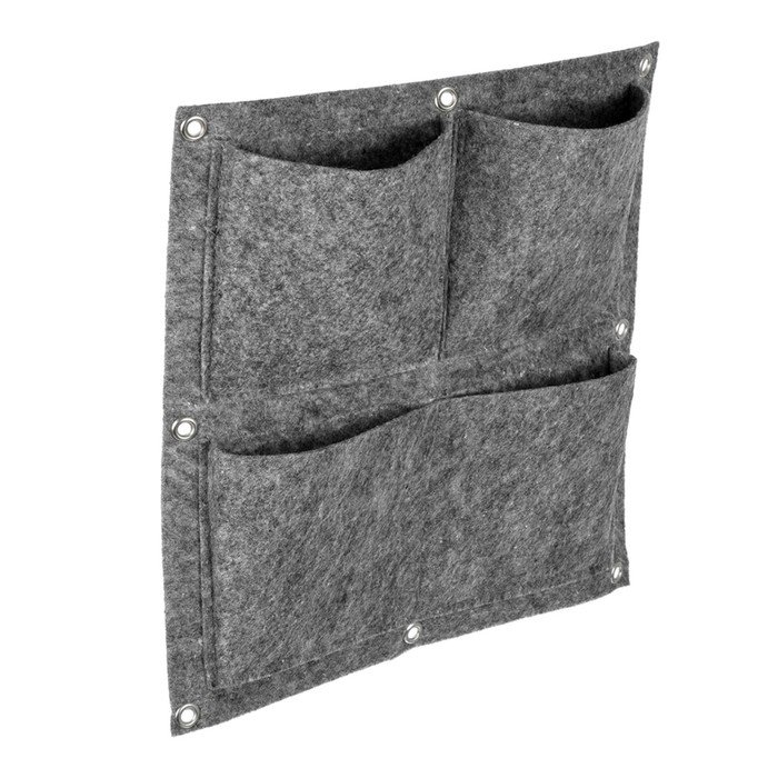 Органайзер Qwerty для хранения, из фетра, квадратный, 4 кармана, 1 л, цвет серый