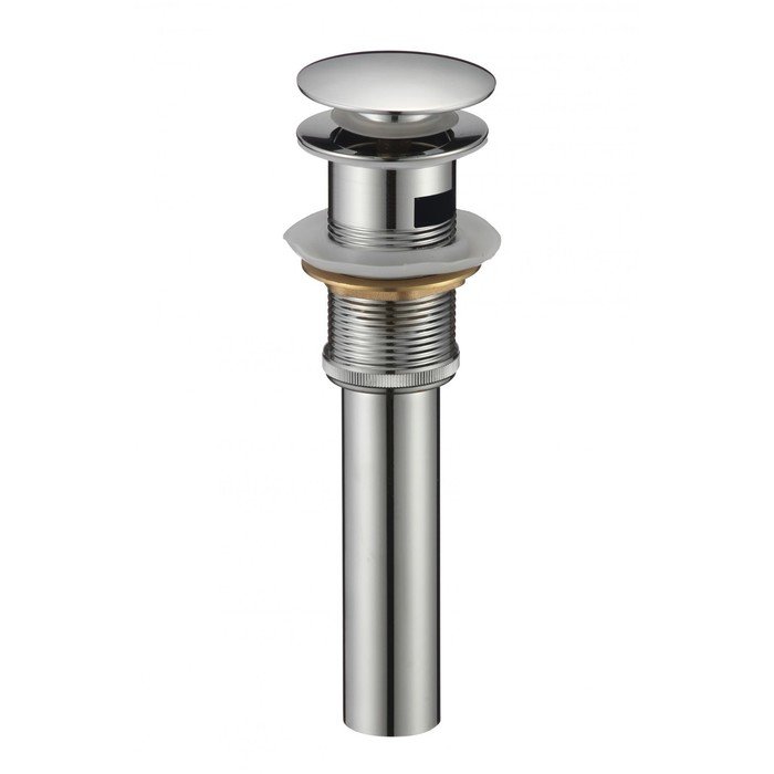 Донный клапан SAVOL S-XS001, 1 1/4", для раковины, с переливом, латунь, хром