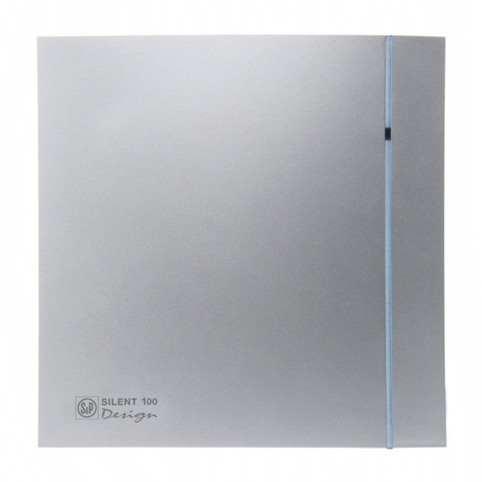 Вентилятор S&P SILENT-100 CZ SILVER DESIGN, 220-240 В, бесшумный, 50 Гц, цвет серебряный