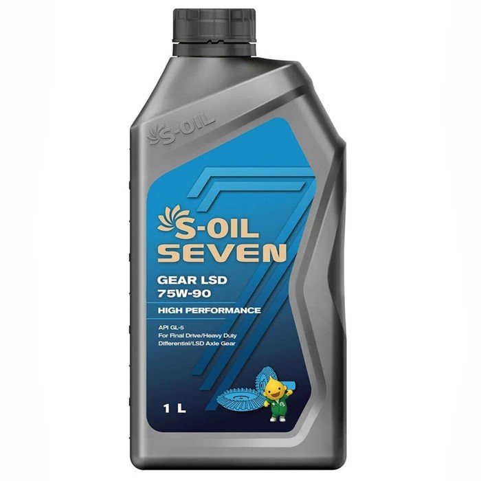 Автомобильное масло S-OIL 7 GEAR LSD 75w-90, 1 л