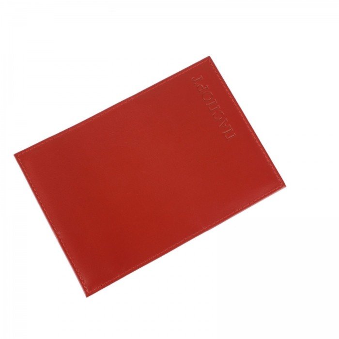 П405-16 Обложка для паспорта П405,красный матовый - 16
