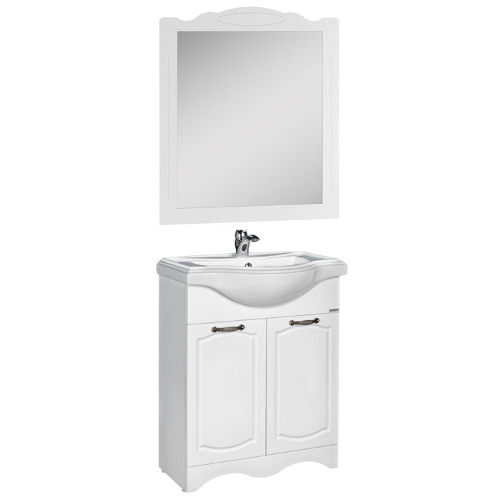 Комплект мебели для ванной "Классика 65" RICH Белое Дерево Домино