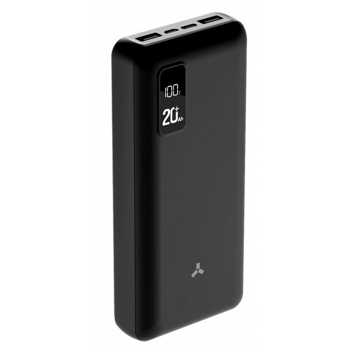 Внешний аккумулятор Accesstyle Winter 20PD, 20000 мАч, 2 USB, 2.1 А, дисплей, черный