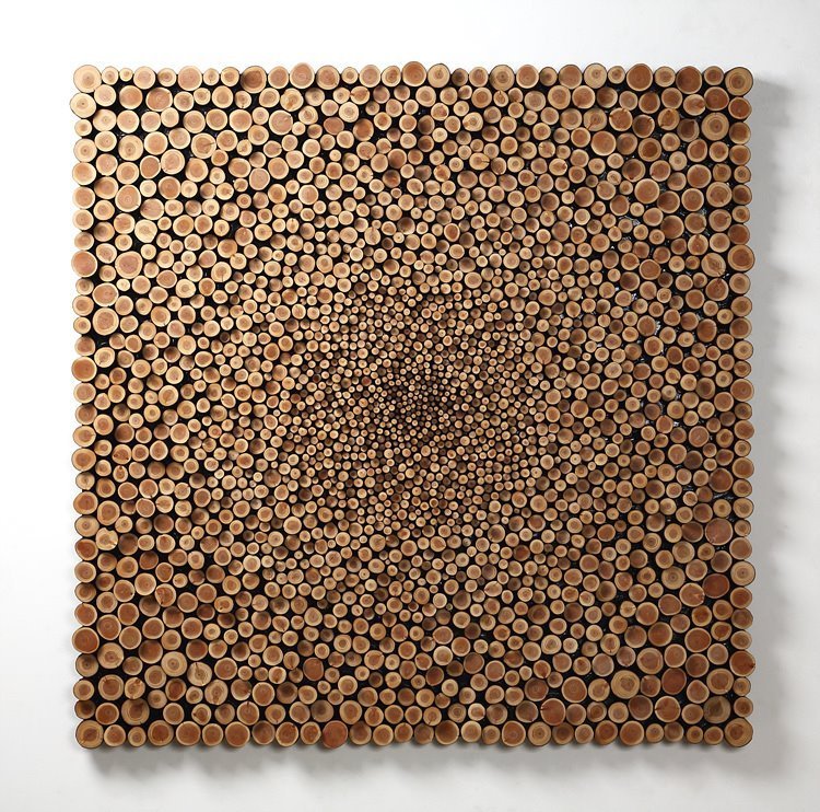 Панно мозаика из можжевельника 100х100 см