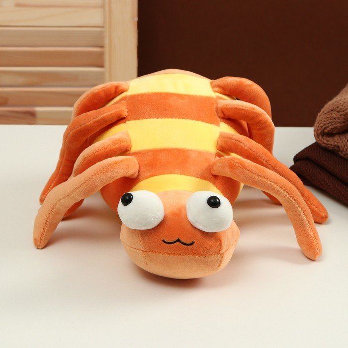Мягкая игрушка «Паук», 27 см, цвет оранжевый