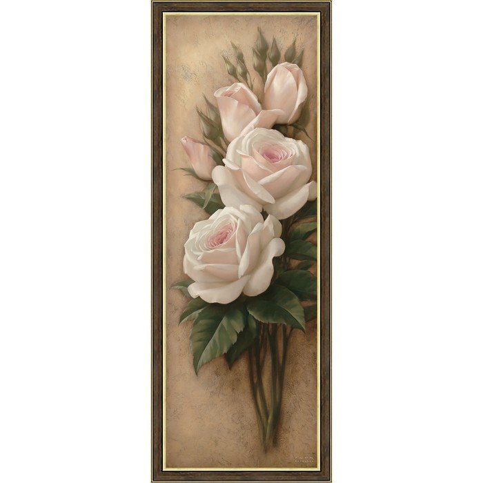 Репродукция картины «Розовые лепестки. №2», 30х90, рама (45-1311)