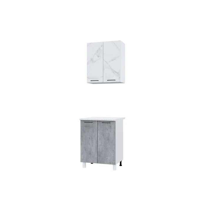 Кухонный гарнитур Trend 600, 60х60см, МДФ, мрамор арктик-бетон грей