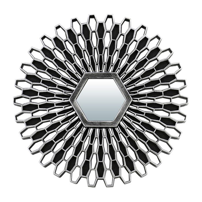 Зеркало Qwerty «Лимож», декоративное, 7х6,2 см, цвет серебро