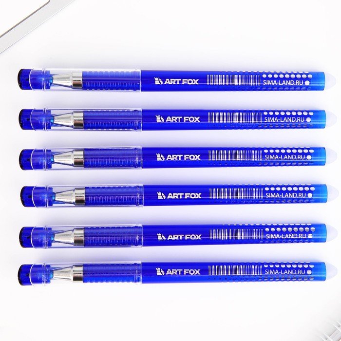 Ручка пластик пиши-стирай синий корпус «ArtFox» 0,7 мм