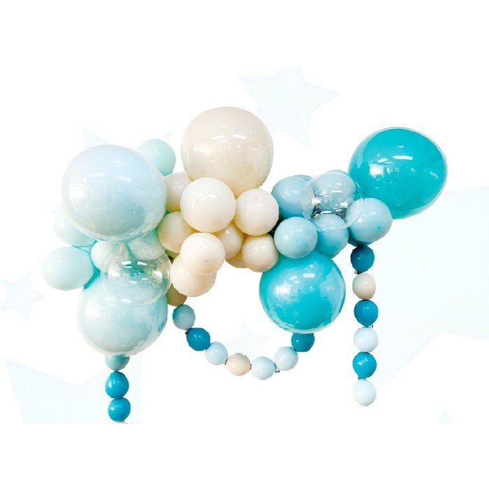 Набор для создания композиций из воздушных шаров, набор 52 шт., голубой, песок, бирюза
