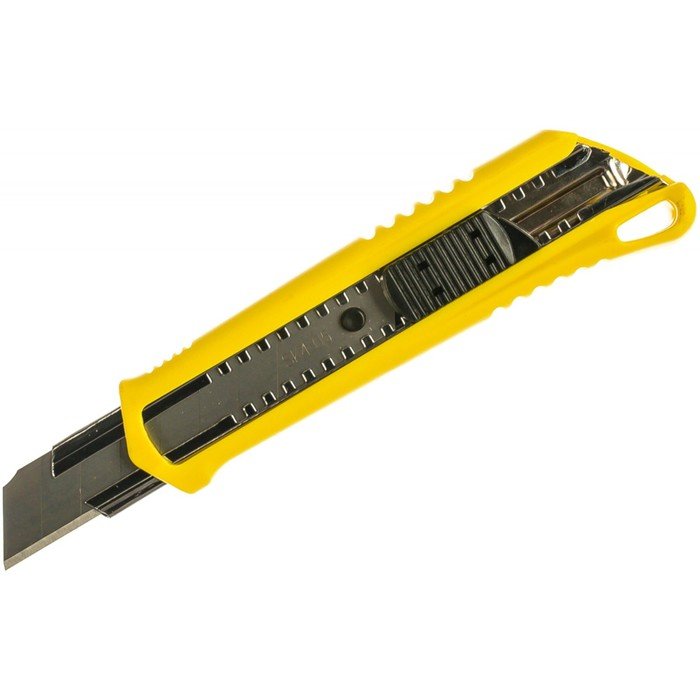 Нож универсальный ЭНКОР 9668, металлическая направляющая, квадратный фиксатор, 18 мм