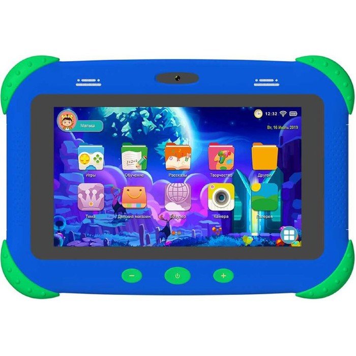 Планшет Digma Citi Kids MT8321, RAM2Гб,  ROM32, 7", 3G, 2Mpix, 0.3Mpix, Android 9.0, синий
