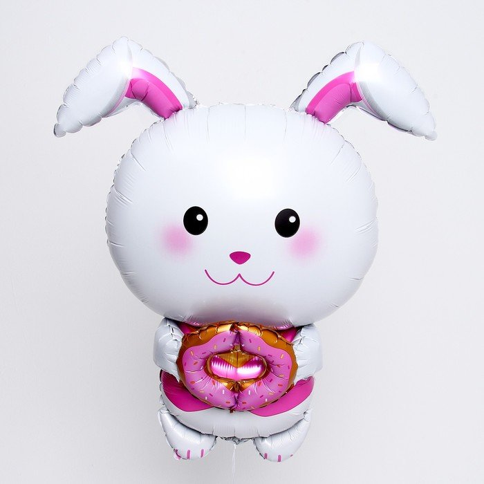 Шар фольгированный 28" "Кролик с пончиком"