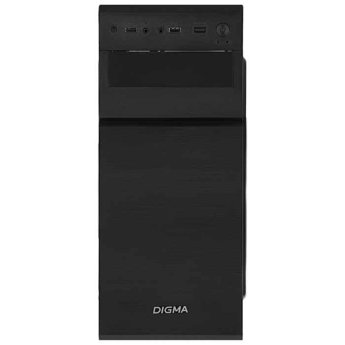 Корпус Digma DC-ATX101-U2 черный без БП ATX 1x80mm 2x120mm 2xUSB2.0 audio