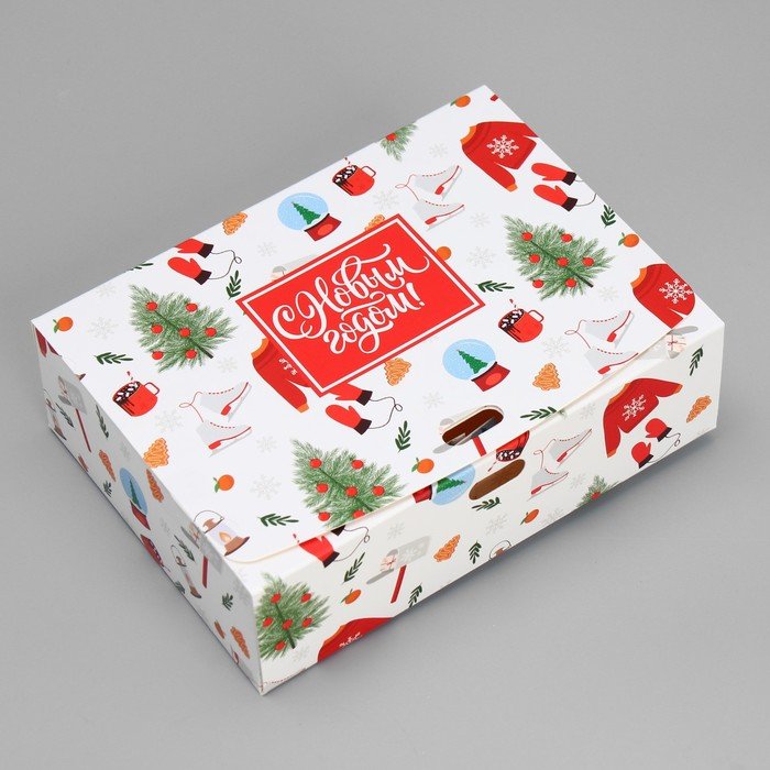 Коробка подарочная «Новогодние радости», 16.5 х 12.5 х 5 см
