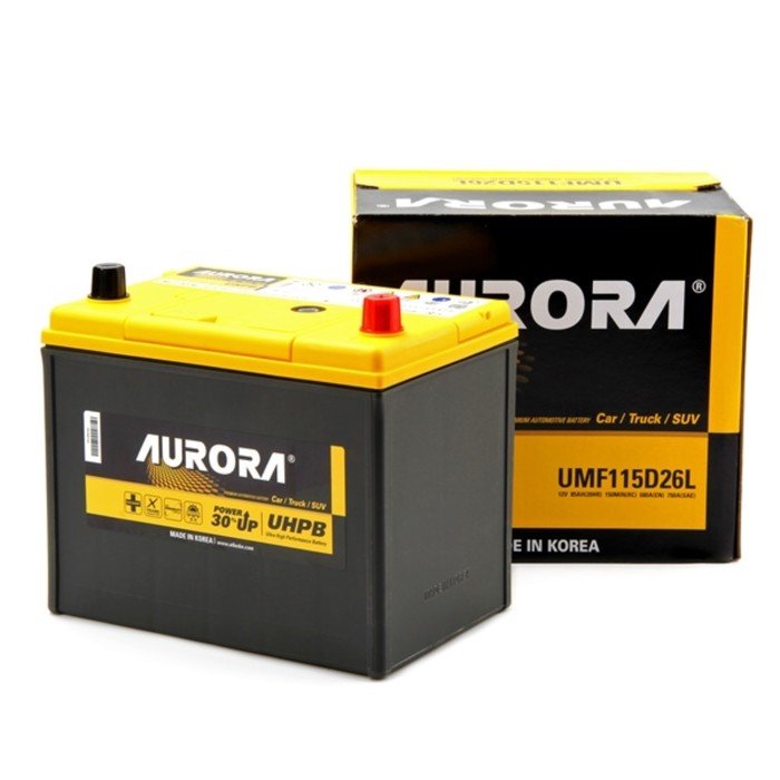 Аккумулятор AURORA JIS ULTRA UMF-115D26L, 85 Ah, 750 A, 257x172x220, обратная полярность
