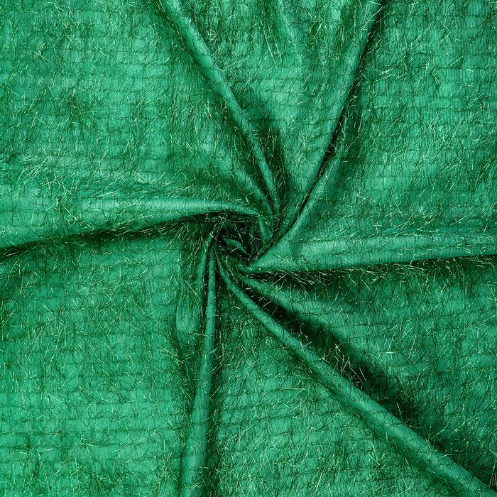Лоскут с ворсом из фольги, цвет зеленый, 100*140см
