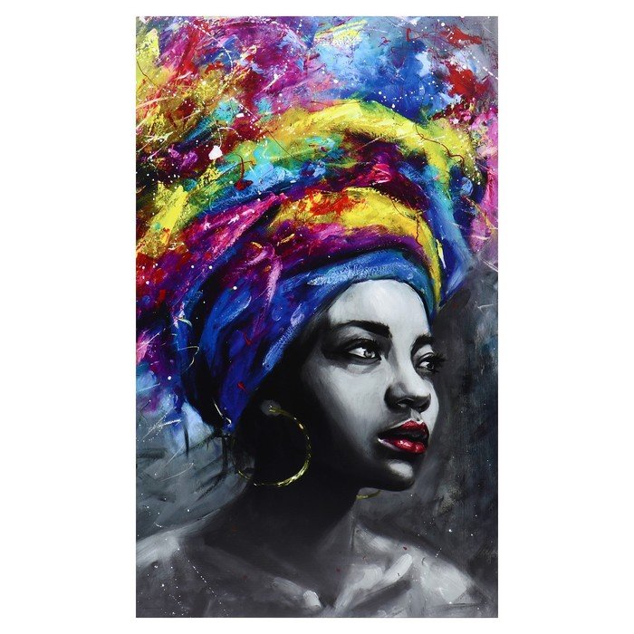 Картина-холст на подрамнике "Принцесса Африки" 60х100 см