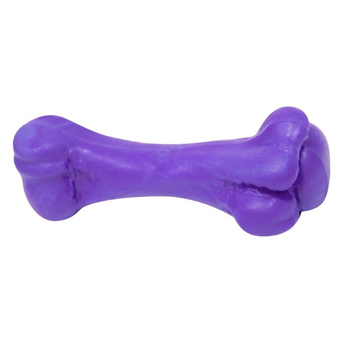 Игрушка "Кость литая" средняя Зооник 15,8 см, пластикат, фиолетовая
