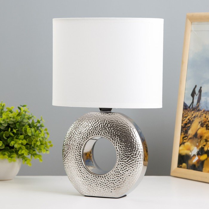 Настольная лампа "Палермо" Е14 40Вт серебро 20х10х29,5 см