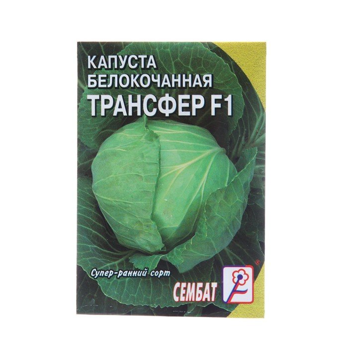 Семена Капуста белокочанная "Трансфер F1", 0,1 г