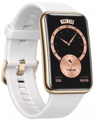 Смарт-часы Huawei Watch Fit Elegant корпус золотистый, ремешок белый
