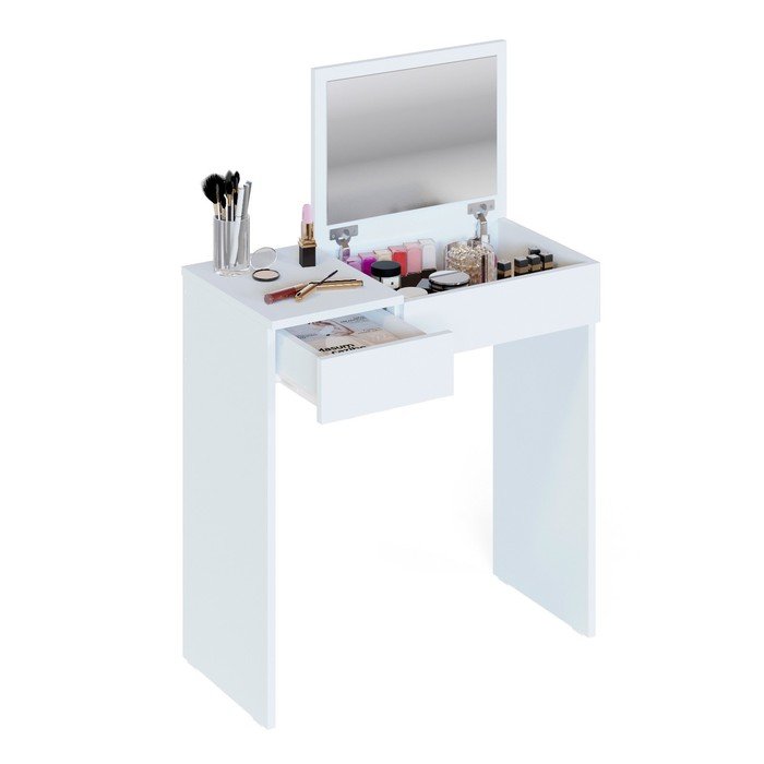Стол раскладной «СП-22», 724×356×740(1080) мм, зеркало, цвет белый