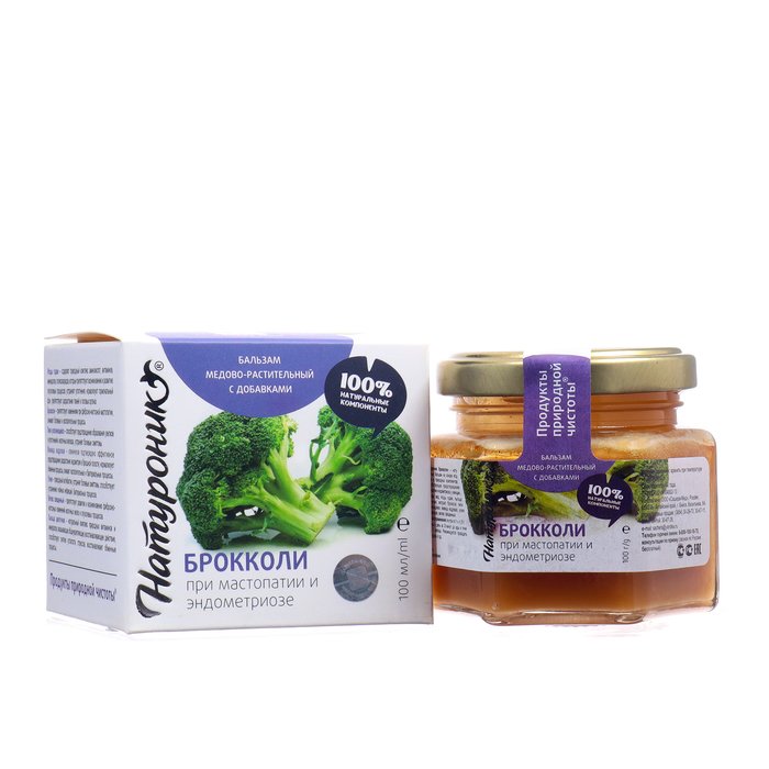 Бальзам медово-растительный Натуроник Брокколи при мастопатии и эндометриозе, 100 г