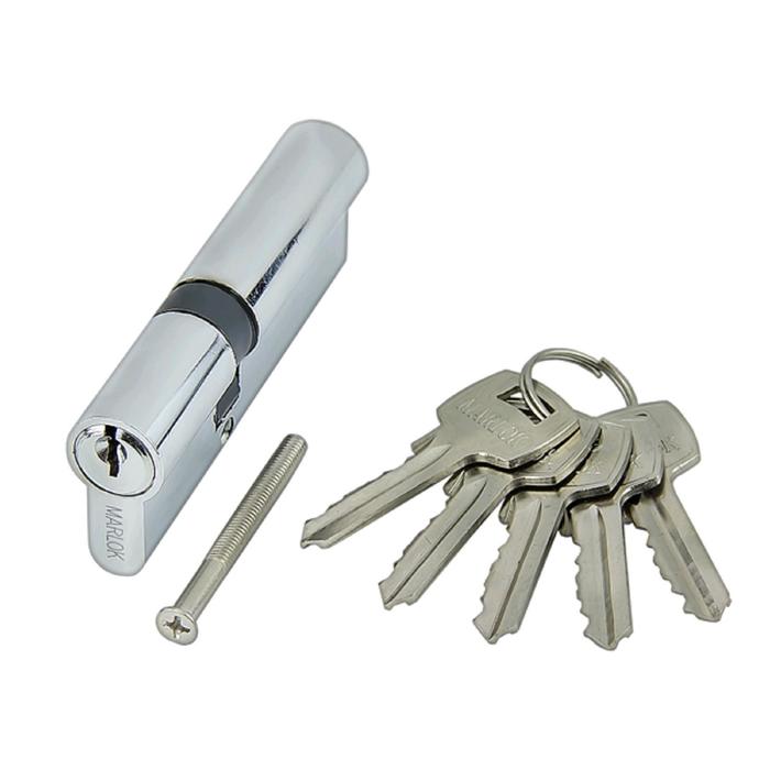 Цилиндр стальной MARLOK ЦМ 90(40/50)-5К англ. ключ/ключ, цвет хром