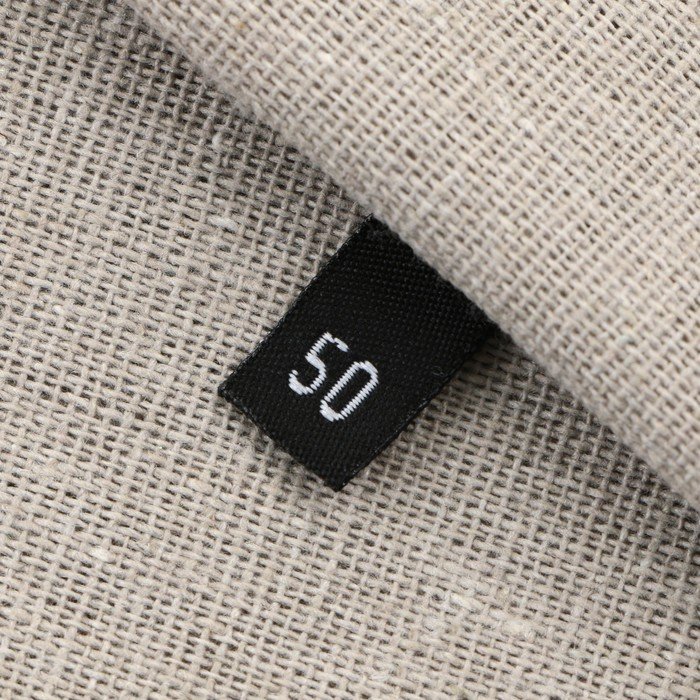 Нашивка текстильная «50», 4.6 х 1.1 см, цвет чёрный